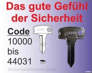 Wartburg/Trabant Schlüssel nach Code Doblina DOB-3 10000(26) bis 44031(26)